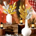 thumbnail image 5 of Artificial Glitter Leaves Spray Rabbit Tail Leaves Decorated Garland Valentine's Day Wedding Anniversary Flower Arrangement A1-HOME729, 5 of 9