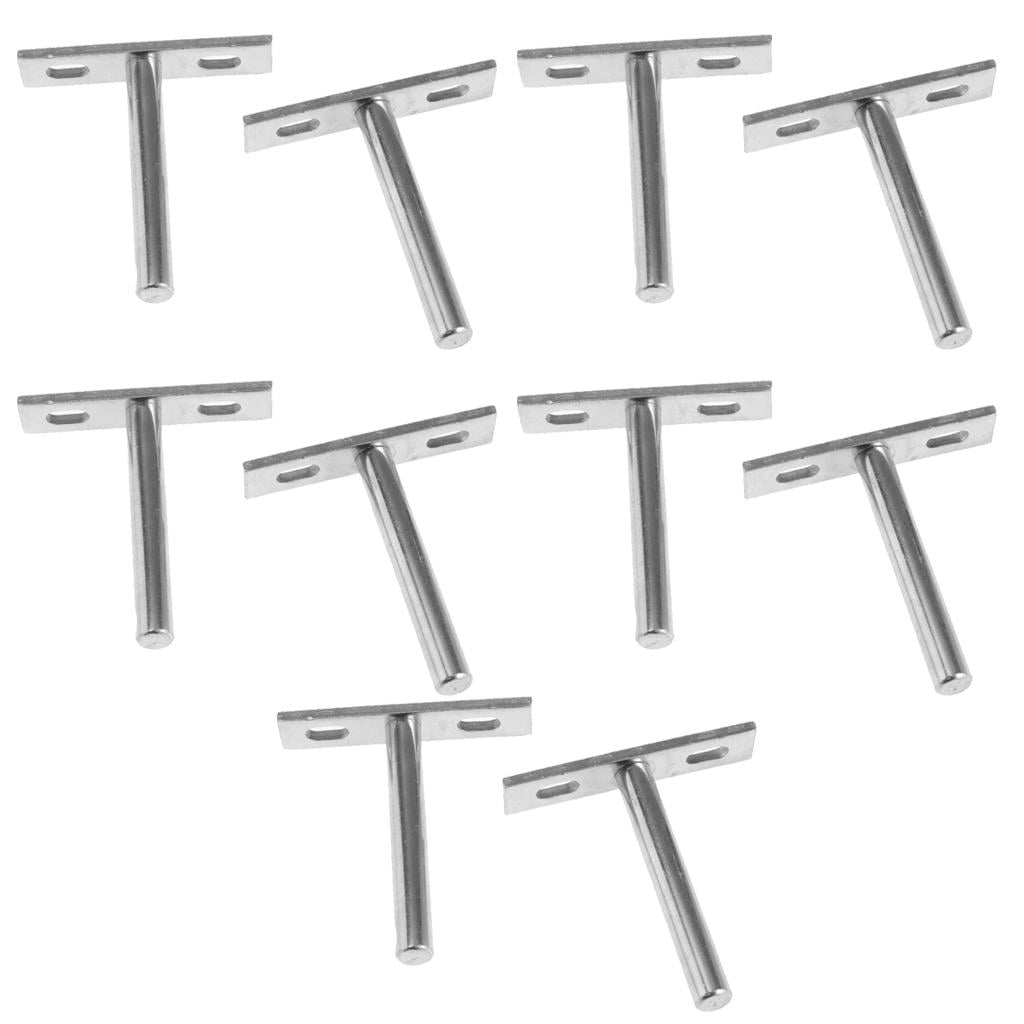 WLPZXP 10Pcs Wall Shelf Bracket Heavy Duty Supporter T Shaped Angle Bracket 3inch