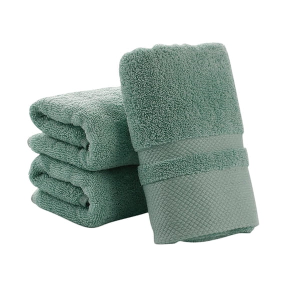 Towels Cotton Kitchen Dish Oil Cleaning Wiping Towel Bathroom Thicker Quick Dry Bath Towel Home Tool Green 50x100cm 1PCS