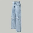 thumbnail image 5 of Baggy Jeans For Teens Teenage Girl Clothes Baggy Jeans for Girls Wide Leg Ripped High Elastic Waisted Denim Pants Cute Summer Trousers Y2K Streetwear, 5 of 6