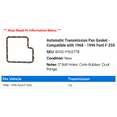 thumbnail image 2 of Automatic Transmission Pan Gasket - Compatible with 1968 - 1996 Ford F-250 1969 1970 1971 1972 1973 1974 1975 1976 1977 1978 1979 1980 1981 1982 1983 1984 1985 1986 1987 1988 1989 1990 1991 1992, 2 of 2