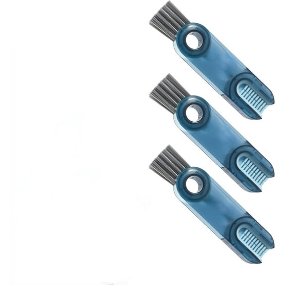 3 in 1 Cup Lid Gap Cleaning Brush Set, Multifunctional Insulation Bottle Cleaning Tools, Mutipurpose Tiny Silicone Cup Holder Cleaner, Home Kitchen Cleaning Tools (3Pcs Blue)
