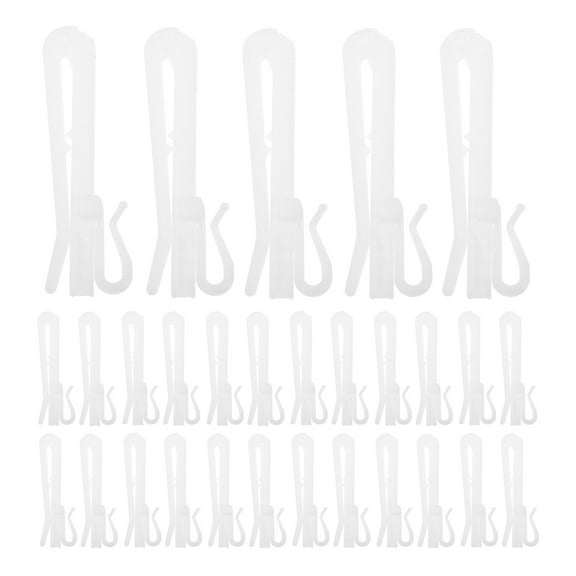 50Pcs Adjustable Shower Curtain Hooks for Home Plastic and Sturdy
