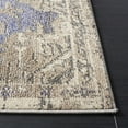 thumbnail image 3 of SAFAVIEH Madison Elinor Traditional Distressed Area Rug, Beige/Purple, 4' x 6', 3 of 8