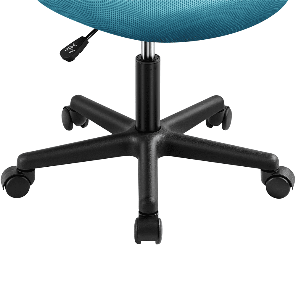 Alden Design Adjustable Armless Mid Back Office Chair, Turquoise