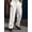 White, variant on Mens Loose Fit Suit Dress Pants Casual Business Straight Leg Formal Pants Wrinkle Free Flat Front Work Trousers White XXL