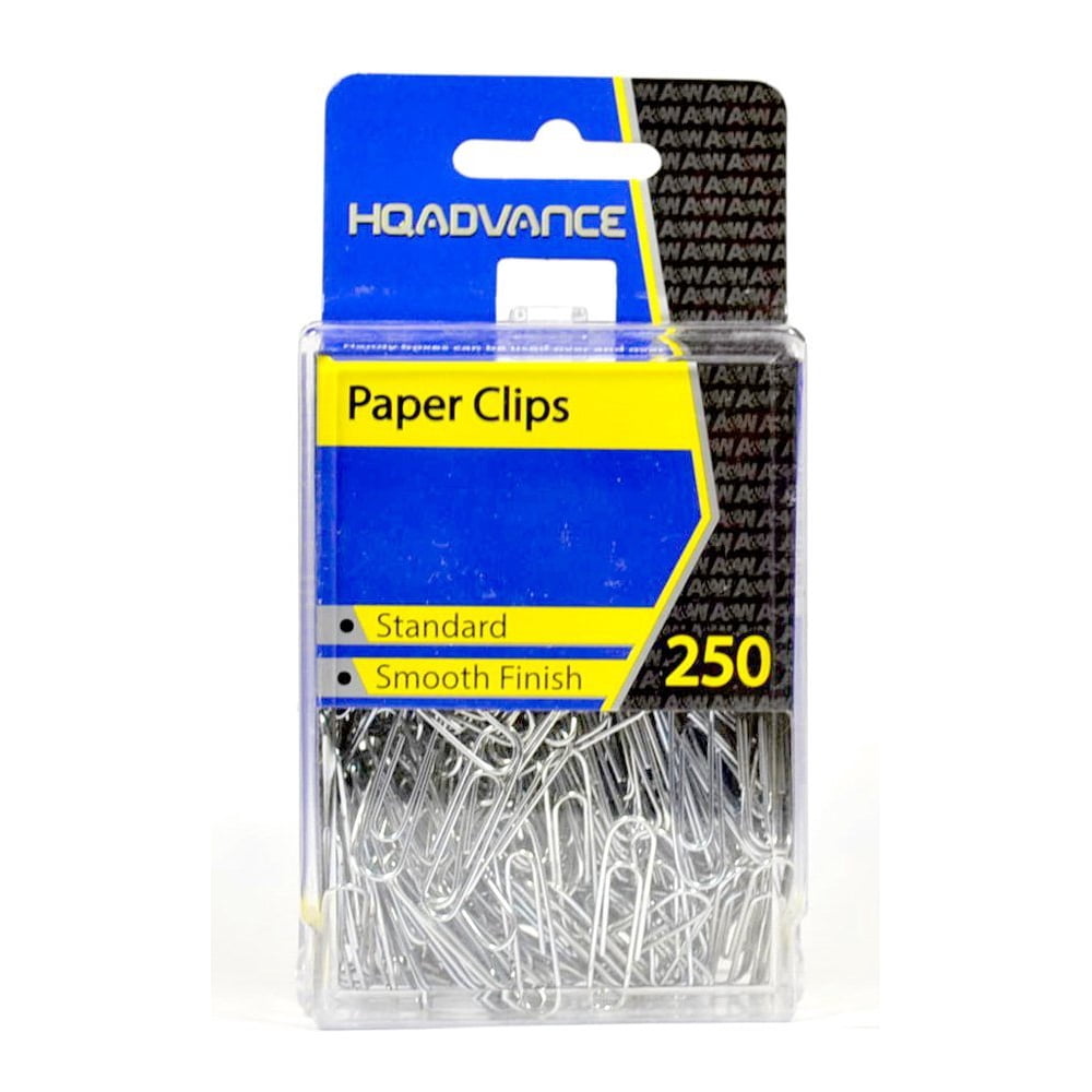 Products Boxable Paper Clips, 250pc Box (12101), Standard paper clips By HQ Advance Walmart