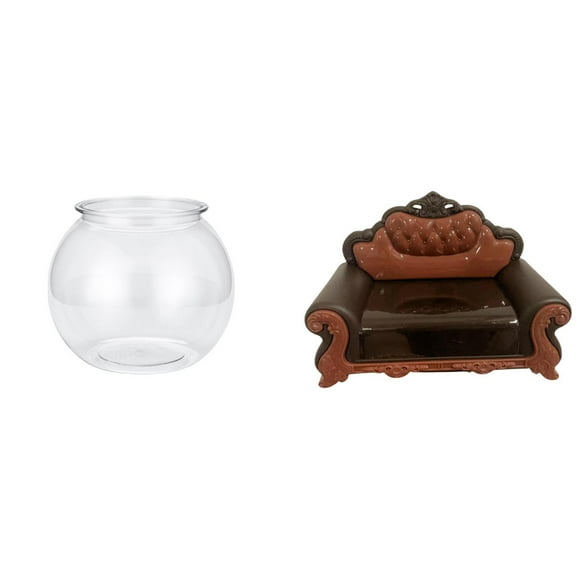 Acuario de escritorio,Pecera pequeña transparente,pecera,jarrón,mesa,Sofá en miniatura para muñecas,Muebles de casa de muñecas,modelo de sofá europeo,decoración,Modelo de silla