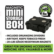 Smokezilla Mini Waterproof Magnetic Lock Box with Dividers – Hide-A-Key Safe