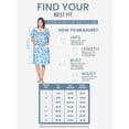 thumbnail image 5 of Casual Nights Women's Snap Front House Dress, Lightweight Short Sleeve Cotton-Poly Knit Duster Robe with Pockets, Mid-Calf, Floral Blue Small, 5 of 5