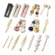 thumbnail image 1 of Juego de 20 Pinzas para el Cabello NQ Hechas a Mano con Perlas y Resina Acrílica Geométrico, 1 of 5