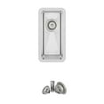 thumbnail image 2 of Stylish Dual Mount 9"W x 18"D Stainless Steel Single Bowl Kitchen Sink with Strainer S-417, 2 of 11