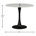 thumbnail image 3 of Meridian Furniture Holly Round Faux Marble Dining Table with Matte Black Base, 3 of 4