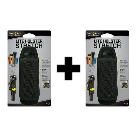 Aa Cell Holster - Lite Holster Stretch Flashlight Holster (2-Pack), Rugged Holster for AAA, AA, L123, C & D cell flashlights - fits from 5/8 to 1-1/2 diameter.., By Nite Ize