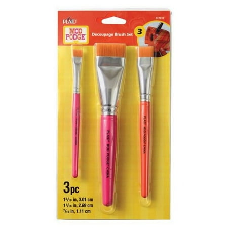 UPC: 0028995247811 | Plaid Mod Podge Decoupage Brush Set 3pc
