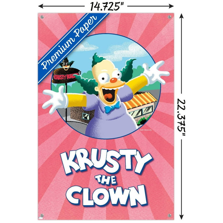 The Simpsons - Krusty The Clown Wall Poster with Pushpins, 14.725