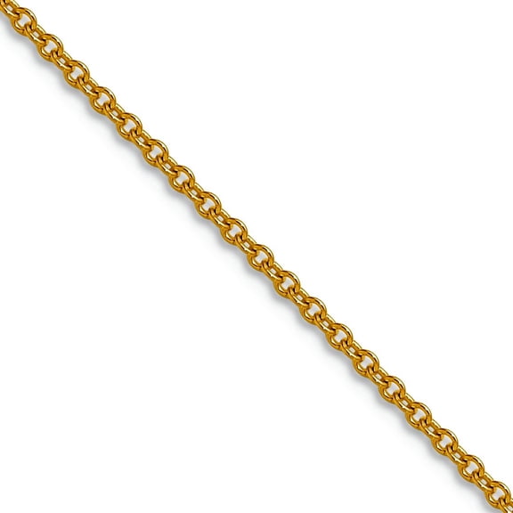 10k Solid Yellow Gold 1.5mm Cable Chain Necklace 16 Inch Chain Necklace for Women and Men