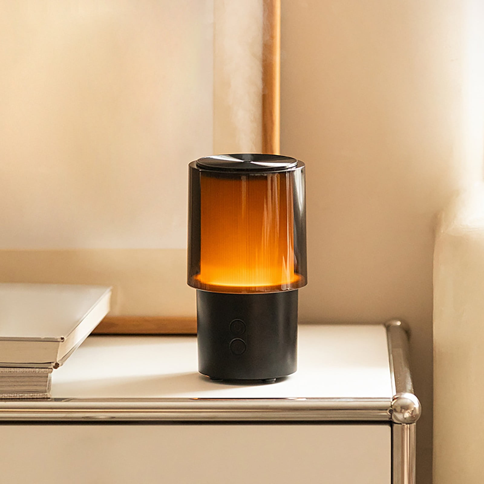 Gnwei Essential Oil Diffuser - 140ML Small Aromatherapy Diffusers with 3 Modes Sunset Lamp and Auto Off Protection, USB Powered Mini Cool Mist Humidifier for Home Bedroom Office Car