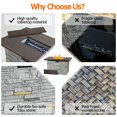 thumbnail image 3 of 43 in. Propane Fire Pit Table Outdoor Stone Firepit Table Rectangular 50000 BTU Propane Fire Tables for Patio, Gray, 3 of 10