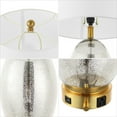 thumbnail image 6 of JONATHAN Y Reese 26.5" 1-Outlet Contemporary Style Iron/Glass LED Table Lamp with USB Charging Port, Silver/Brass Gold, JYL4054A, 6 of 6