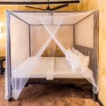 thumbnail image 3 of SVKBJROY Canopy Mosquito Net, Anti-Insect Mosquito Net, Mosquito Net for Double Bed, 2 Side Openings, Decorative Rectangular Shape for Home and Travel, White, 300x200x200cm, 3 of 4