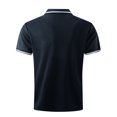 thumbnail image 4 of Zhensanguo Polo Shirts for Men Workout Short Sleeve Button Casual T-Shirts Solid Color Summer Shirt Navy 2XL, 4 of 4