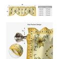 thumbnail image 5 of Idyllic Sunflower Bee Window Curtain Kitchen Cabinet Coffee Tie-Up Valance Curtain Rod Pocket Short Curtain, 5 of 6