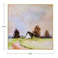 thumbnail image 2 of Creative Co-Op 31.5" Square Pastoral Watercolor Print on Canvas in Wood Frame, 2 of 6