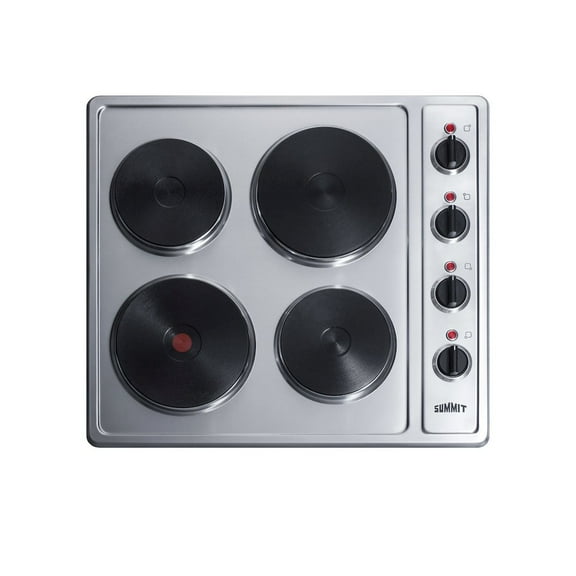 24" Wide 230V 4-Burner Solid Disk Cooktop