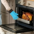 thumbnail image 2 of Unique Bargains 1 Pc Non-slip Oven Mitts for Kitchen Blue Black, 2 of 5
