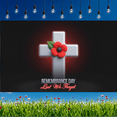 thumbnail image 6 of Red Poppy Remembrance Day Banner Cross Design Memorial Decoration Last We Forget for Commemoration Event Tribute Ceremony, 6 of 7