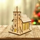 thumbnail image 4 of luzhenghobby Casa de madera sin terminar Habitación interior Pueblo Fiesta Escena de Navidad DIY Estilo C 9.4x7x12.5cm BLESIY Casa de pueblo, 4 of 7