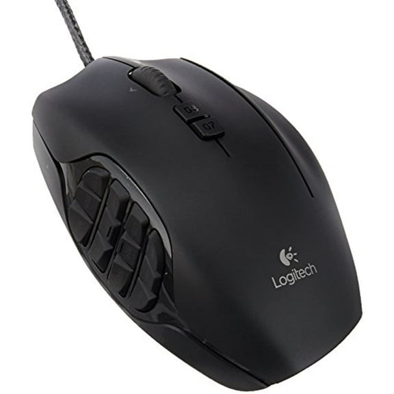 Logitech G600 MMO Wired Laser Gaming Mouse, Black