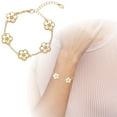 thumbnail image 2 of Olilia 18K Gold-Plated Four Leaf Clover Bracelet for Women,Adjustable lucky Bracelet Set Jewelry Gift-Hypoallergenic Charm for Birthdays, Wellness & Daily Wear - Gold, 2 of 9