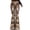 Coffee-1, variant on Halloween Pants Women Lightweight Elastic Waist Casual Printed Flared Leggings Bell Bottoms Trousers