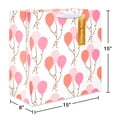 thumbnail image 4 of American Greetings 15 in. Jumbo White Birthday Square Bag with Hang Tag, Pink Balloons (1-Count), 4 of 4