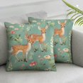 thumbnail image 2 of COMIO  Watercolor Baby Deers Throw Pillow Covers Set of 2 Woodland Forest Animals Butterflies and Flowers Decorative Pillowcases Soft Cushion Covers for Sofa Couch Bed Home Decor,, 2 of 6