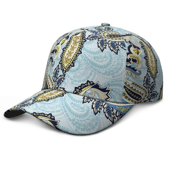 Exotic Artistic Paisley Cap - Structured 6-Panel Design with Comfortable Fit & UV Shield