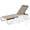 1 chair+1 table, variant on Adjustable Aluminum Chaise Lounge with Table, Textilene Outdoor Pool Chair for Patio,Brown