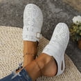 thumbnail image 4 of Pandaie Closed Toe Clogs for Women Arch Support Wedge Platform Slip on Mules Hollow out Orthopedic Slides Sandals Backless Casual Walking Shoes White Size 6.5, 4 of 7