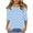 Sky Blue, variant on GERsome Women's Short Sleeve T-Shirts 3/4 Ruffle Sleeve Crew Neck Loose Fit Shirts Polka Dots Summer Casual Tunic Tops, Sizes S-3XL