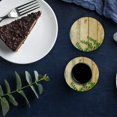 thumbnail image 6 of FMSHPON Green Leaf on Wooden Plank Set of 4 Round Coaster for Drinks, Absorbent Ceramic Stone Coasters Cup Mat with Cork Base for Home Kitchen Room Coffee Table Bar Decor, 6 of 6
