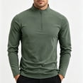 thumbnail image 2 of SAWOBUUN Mens 1/4 Zip Pullover Long Sleeve Shirt Lightweight Athletic Workout Top Breathable Performance Sweatshirt, 2 of 9