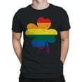 thumbnail image 2 of Rainbow Shamrock LGBTQ+ Pride and St. Patricks Day Blend Men's T-shirt, 2 of 3