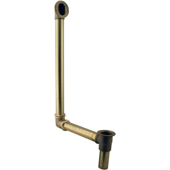 Westbrass 7941817LT-DC 18" Brass Direct Connect Bath Waste & Overflow Tubes Less Trim, Rough-In - Unfinished
