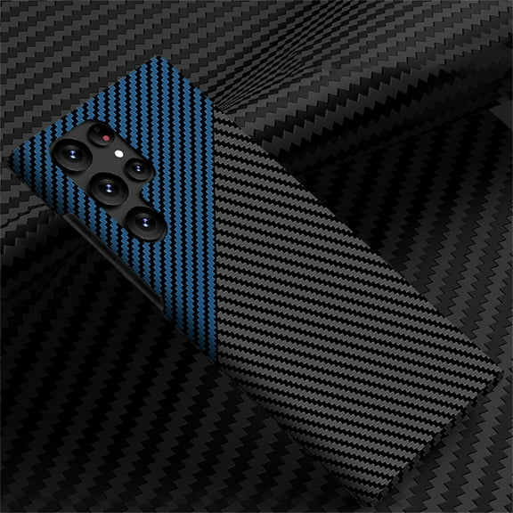 for Samsung Galaxy S25 Ultra Men Women Case, Luxury Thin Carbon Fiber Shockproof Drop Protective Ultra Slim Anti-Scratch Lightweight Phone Case Cover for Samsung Galaxy S25 Ultra, Blackblue
