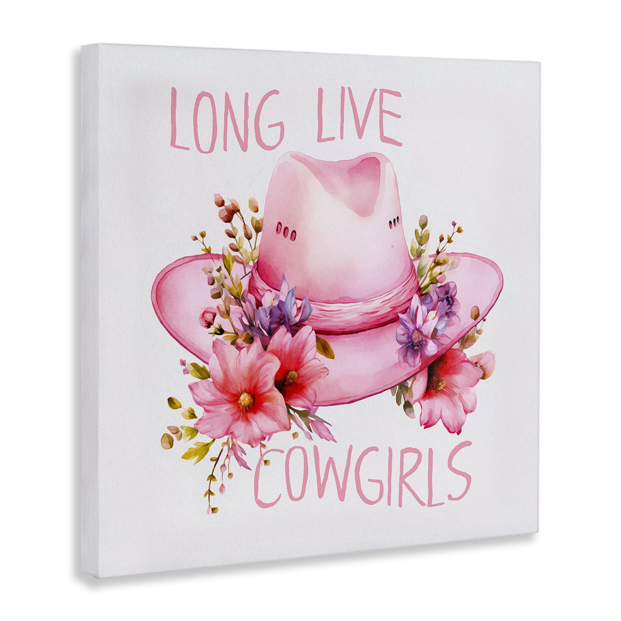 Stupell Industries Long Live Cowgirls Plants & Flowers Painting Wrapped Canvas Art Print Wall Art, 24 x 24