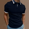 thumbnail image 2 of Eashery Mens T Shirts Solid Blouse Men Polo Shirt Navy M, 2 of 5