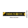 thumbnail image 3 of Golden Glittery Cheers to 80 Years Banner Background Party Decoration Supplies for 80th Birthday Celebrations Photo Backdrop Event Decor Birthday Party Decorations, 3 of 8