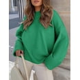 thumbnail image 2 of Suéter PRETTYGARDEN Oversized de Cuello Redondo Peludo Verde Talla M, 2 of 8